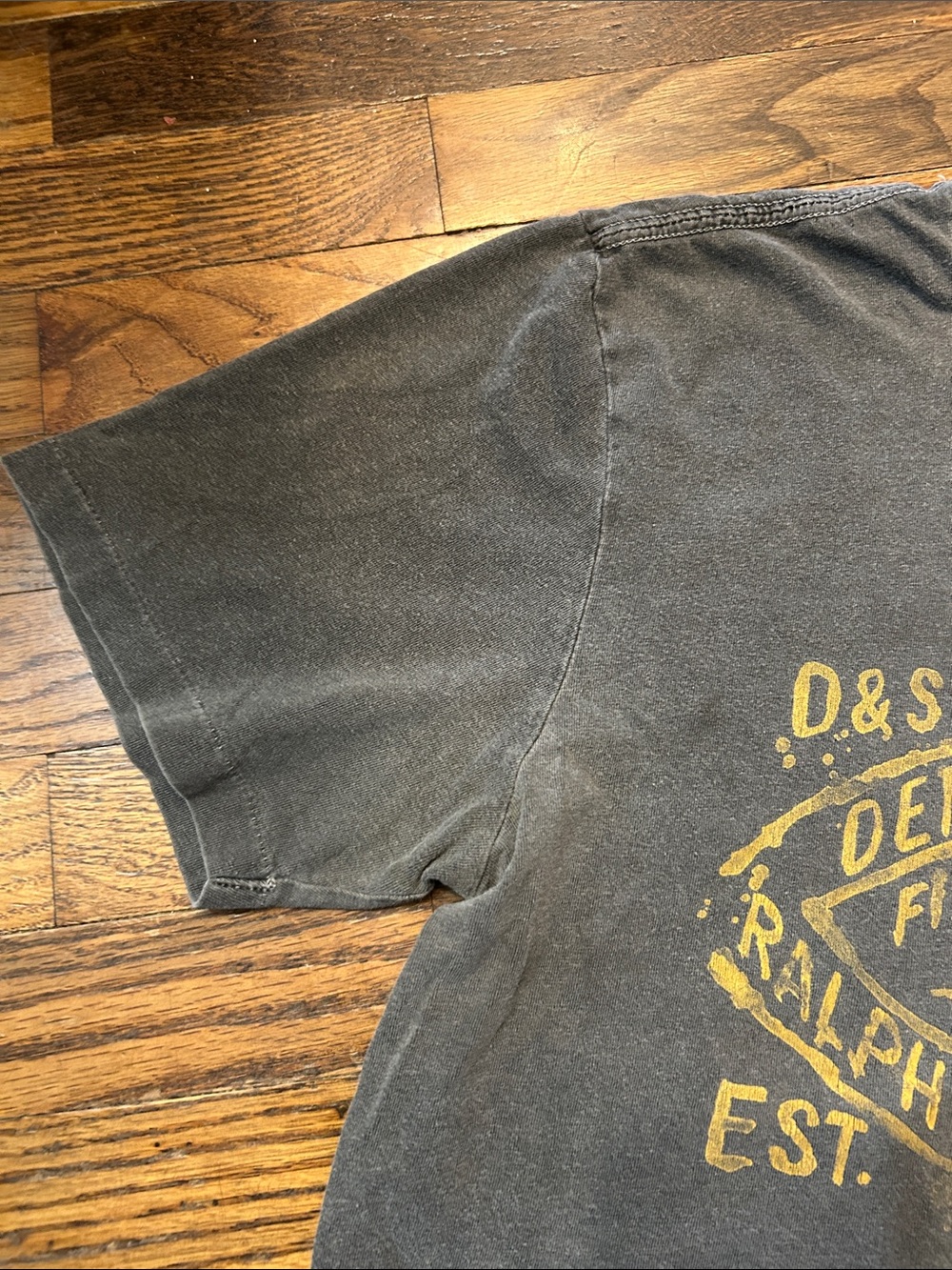 Denim&Supply Ralph Lauren Charcoal Short-Sleeve Tee with Yellow Graphic - Picture 3 of 7